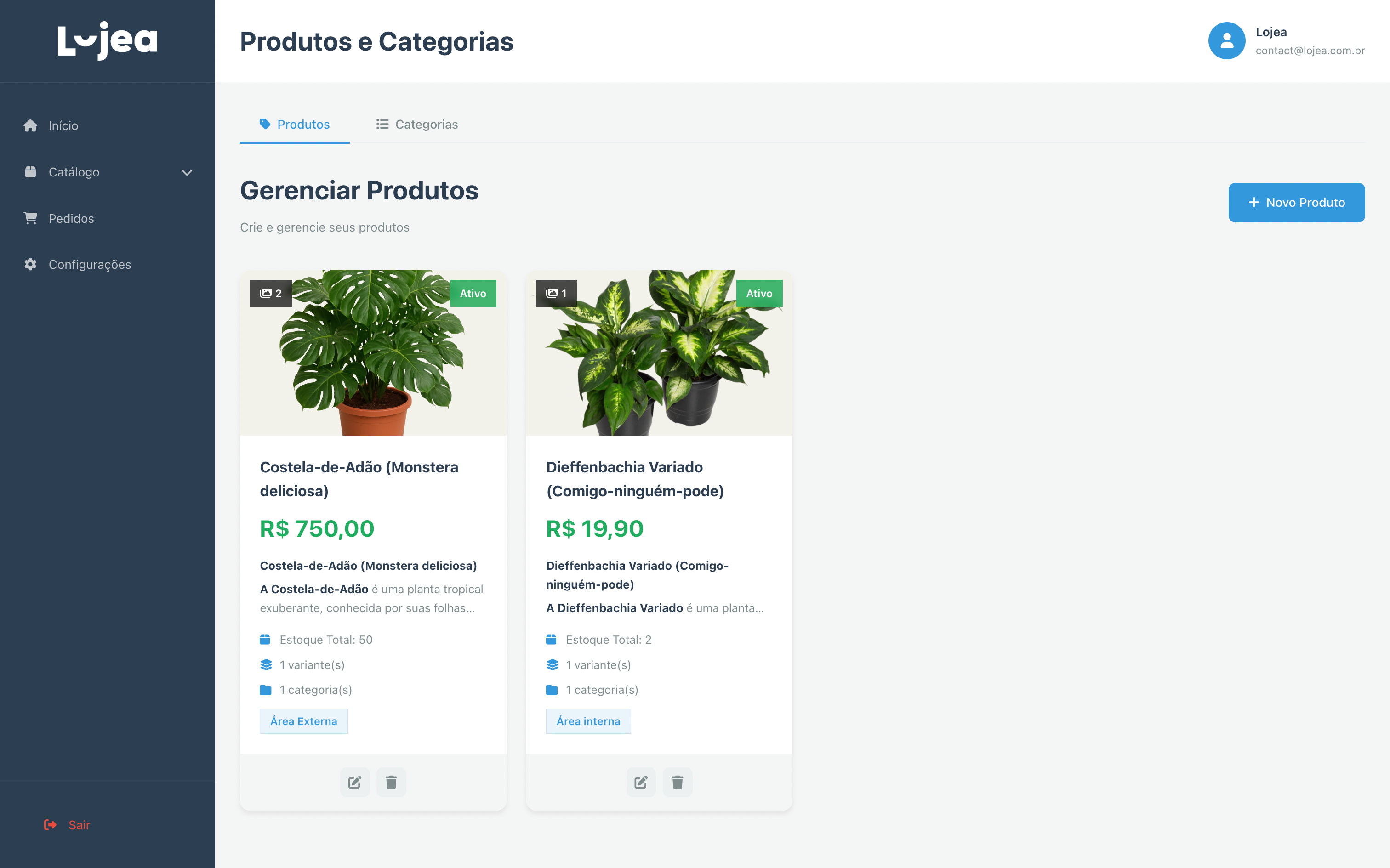 Lojea Dashboard